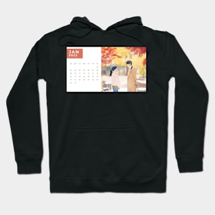 Calendar 2022 January with Korean Dramas Hoodie